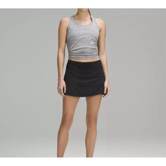 Lululemon Womens Pace Rival Skirt way Stretch 15" Black Sz 6 - Picture 2 of 14